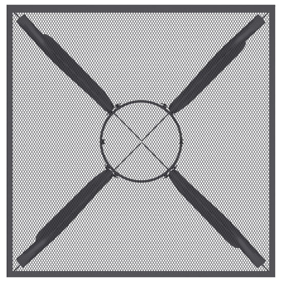Tuintafel 50x50x72 cm staalgaas antracietkleurig MeubelReus