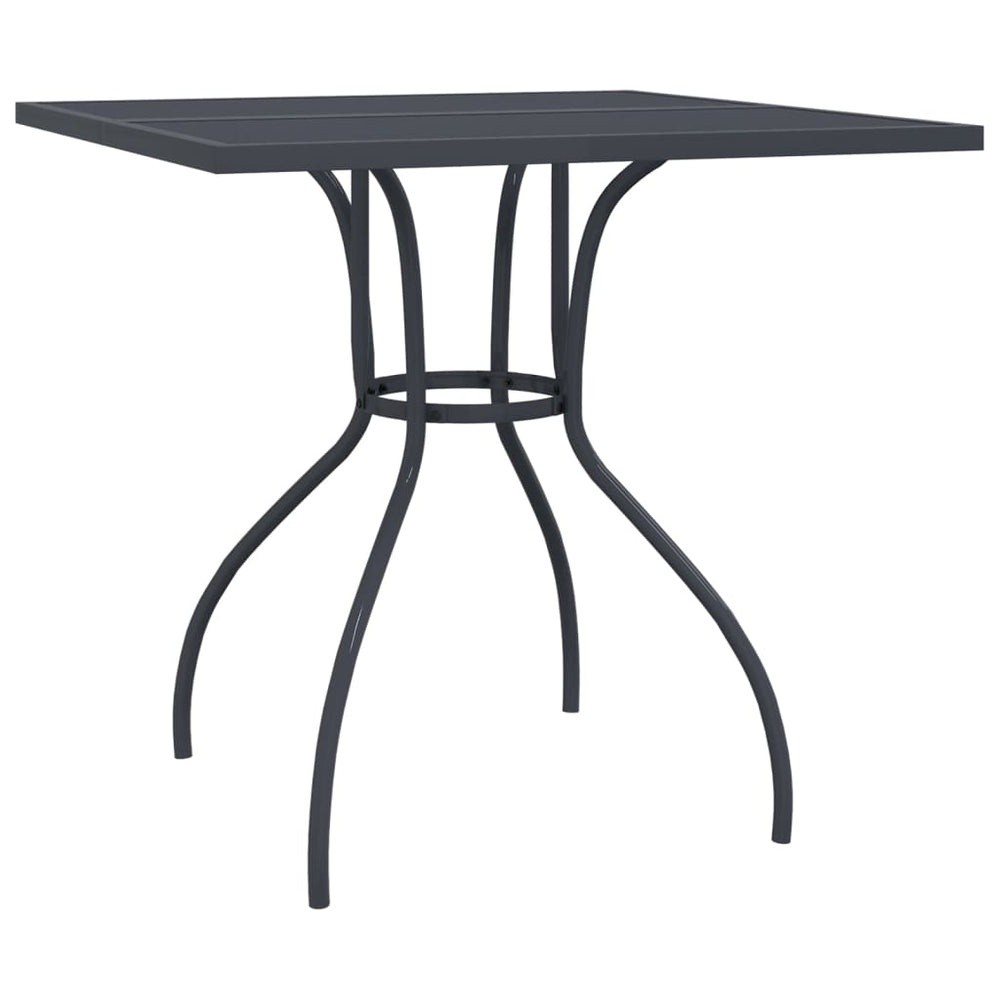 Tuintafel 80x80x72,5 cm staal gaas antracietkleurig MeubelReus