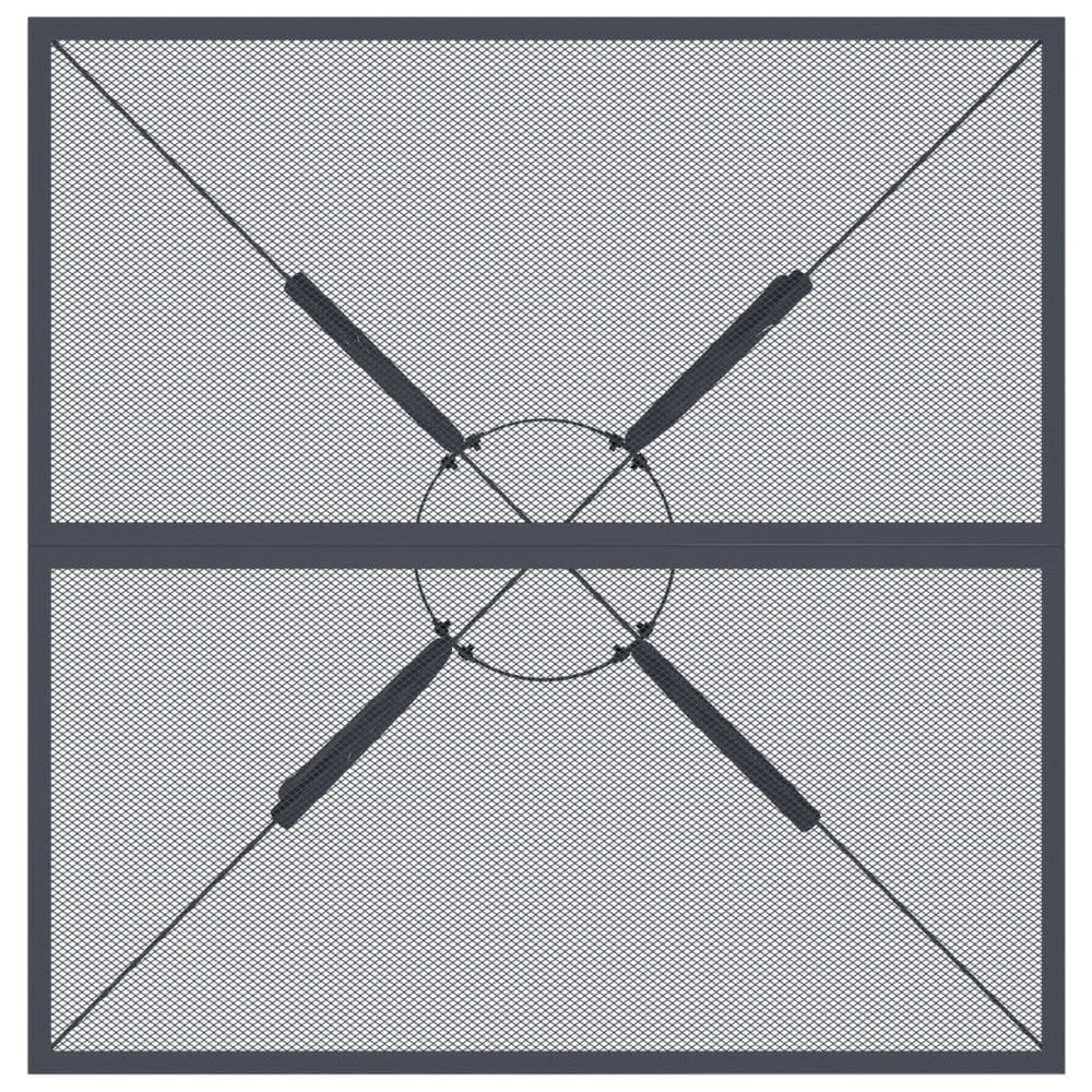 Tuintafel 80x80x72,5 cm staal gaas antracietkleurig MeubelReus