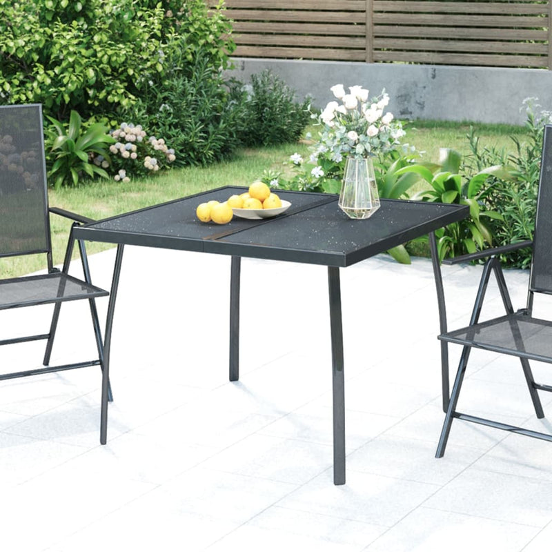 Tuintafel 100x100x72 cm staalgaas antracietkleurig MeubelReus