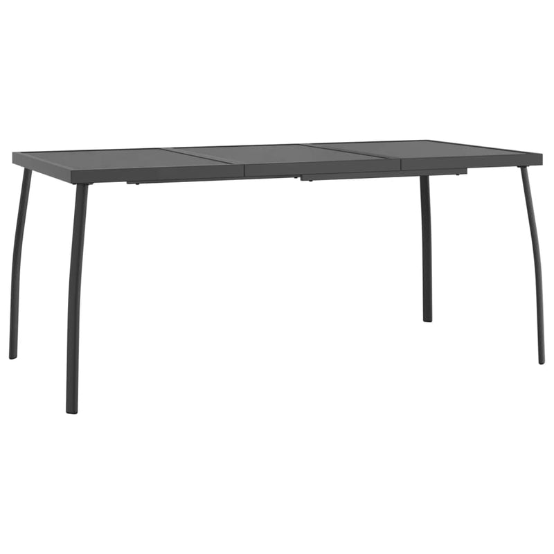 Tuintafel 165x80x72 cm staalgaas antracietkleurig MeubelReus