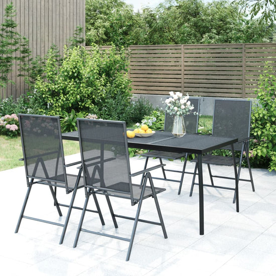 Tuintafel 165x80x72 cm staalgaas antracietkleurig MeubelReus