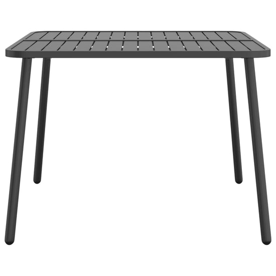 Tuintafel 100x100x71 cm staal antracietkleurig MeubelReus