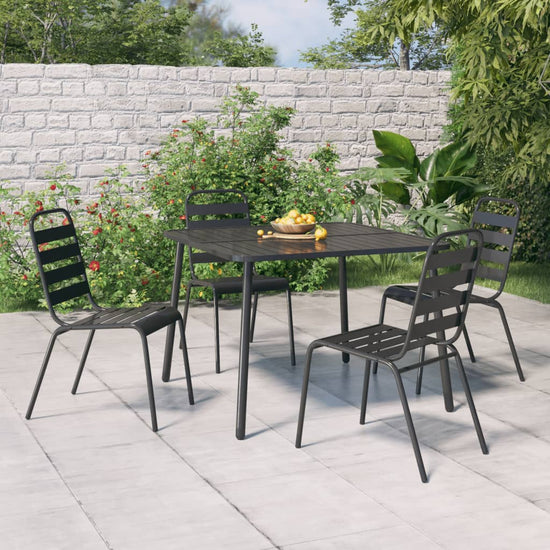Tuintafel 100x100x71 cm staal antracietkleurig MeubelReus