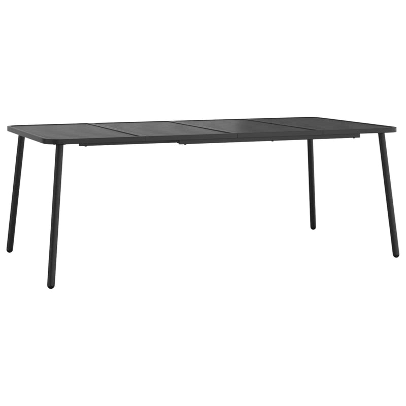 Tuintafel 200x100x71 cm staal antracietkleurig MeubelReus