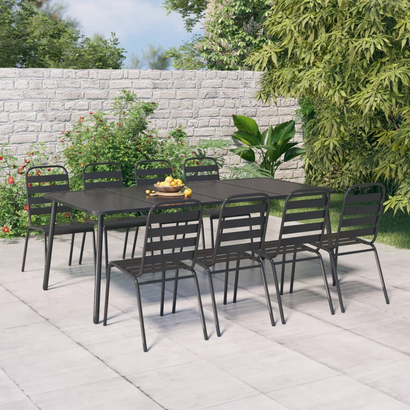 Tuintafel 200x100x71 cm staal antracietkleurig MeubelReus