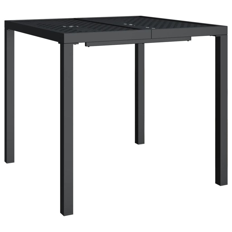 Tuintafel 80x80x72 cm staal antracietkleurig MeubelReus
