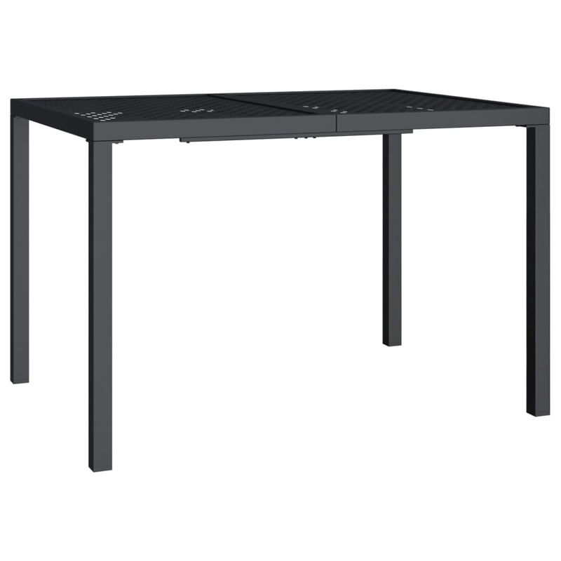 Tuintafel 110x80x72 cm staal antracietkleurig MeubelReus