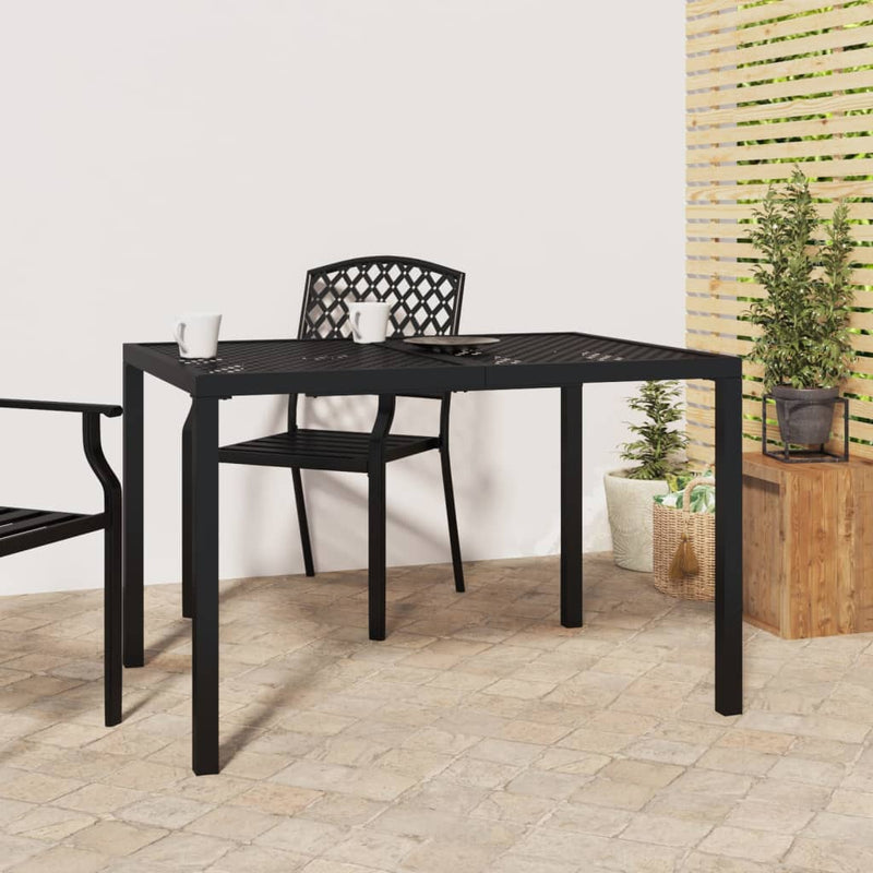 Tuintafel 110x80x72 cm staal antracietkleurig MeubelReus