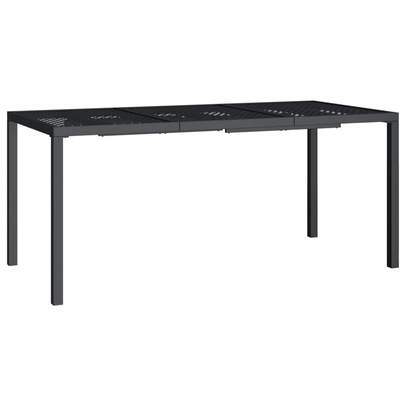 Tuintafel 165x80x72 cm staal antracietkleurig MeubelReus