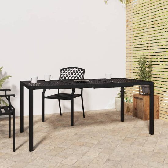Tuintafel 165x80x72 cm staal antracietkleurig MeubelReus