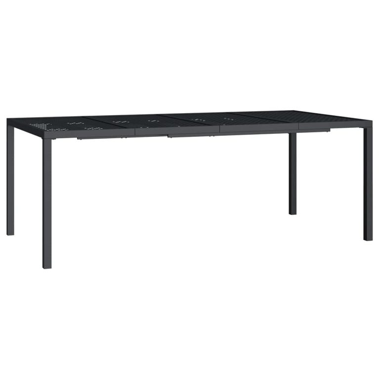 Tuintafel 200x100x72 cm staal antracietkleurig MeubelReus