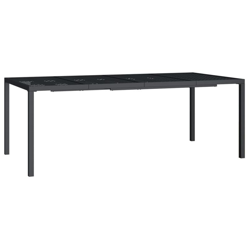 Tuintafel 200x100x72 cm staal antracietkleurig MeubelReus
