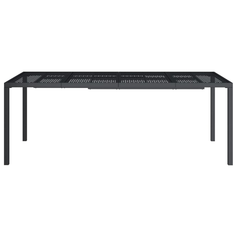 Tuintafel 200x100x72 cm staal antracietkleurig MeubelReus
