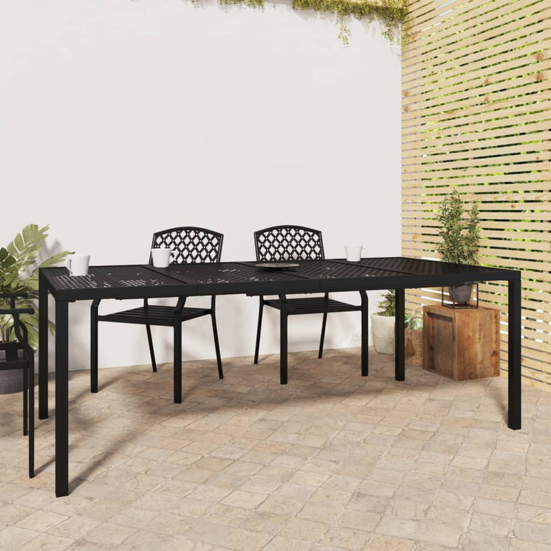 Tuintafel 200x100x72 cm staal antracietkleurig MeubelReus