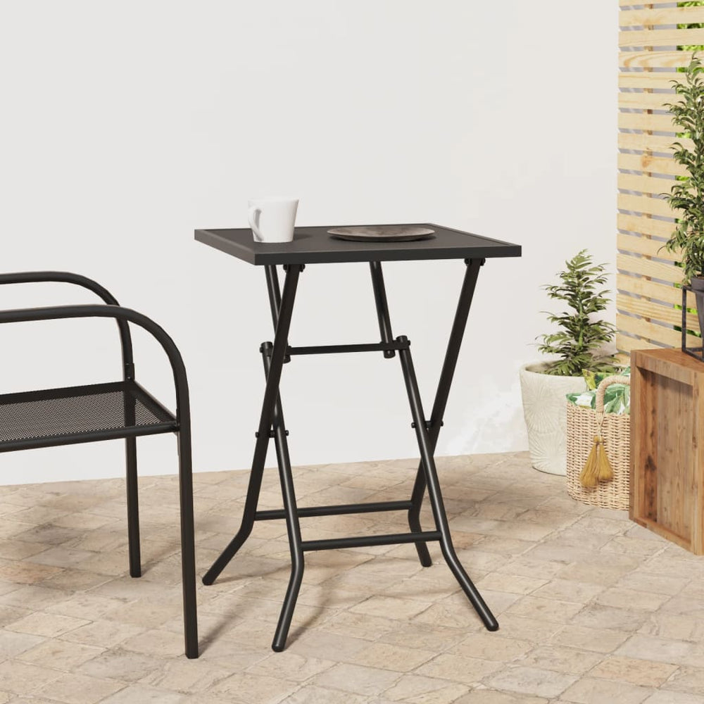 Tuintafel inklapbaar 50x50x72 cm staalgaas antracietkleurig MeubelReus