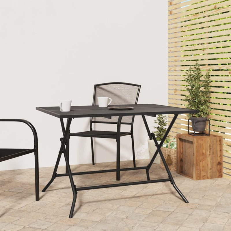 Tuintafel inklapbaar 110x80x72 cm staalgaas antracietkleurig MeubelReus