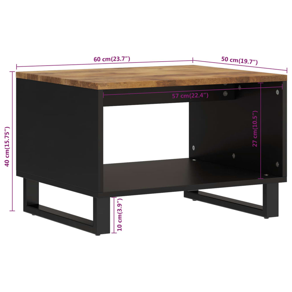 Salontafel 60x50x40 cm massief mangohout MeubelReus