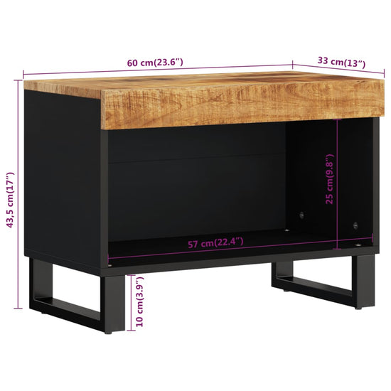 Tv-meubel 60x33x43,5 cm massief mangohout MeubelReus