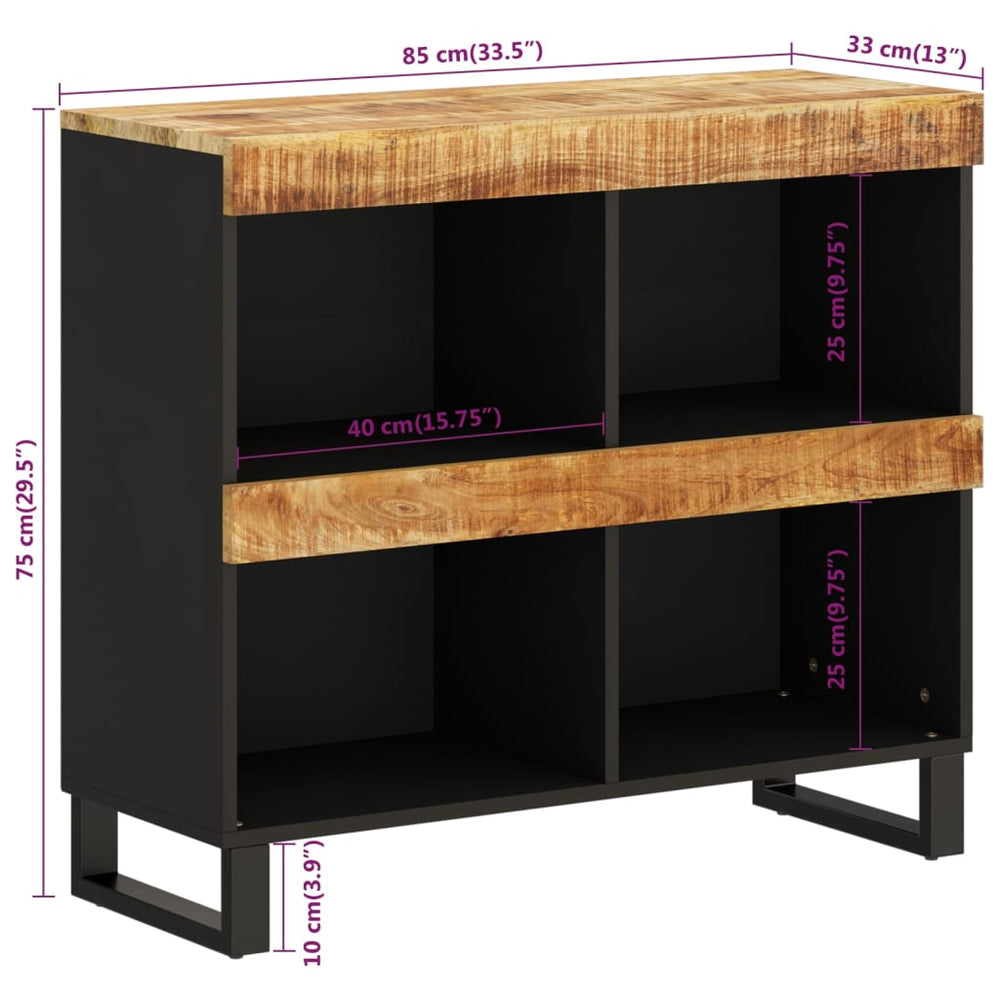 Bijzetkast 85x33x75 cm massief mangohout MeubelReus