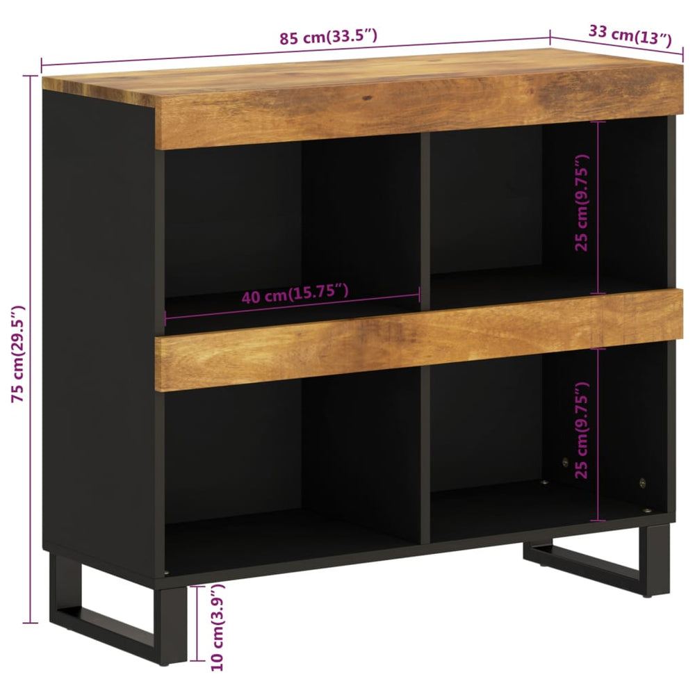 Bijzetkast 85x33x75 cm massief mangohout MeubelReus