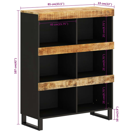 Bijzetkast 85x33x107 cm massief mangohout MeubelReus