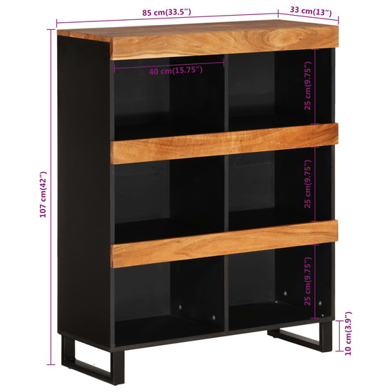 Bijzetkast 85x33x107 cm massief acaciahout MeubelReus