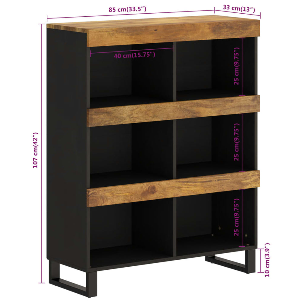 Bijzetkast 85x33x107 cm massief mangohout MeubelReus