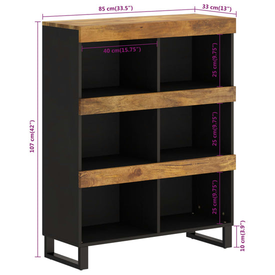 Bijzetkast 85x33x107 cm massief mangohout MeubelReus