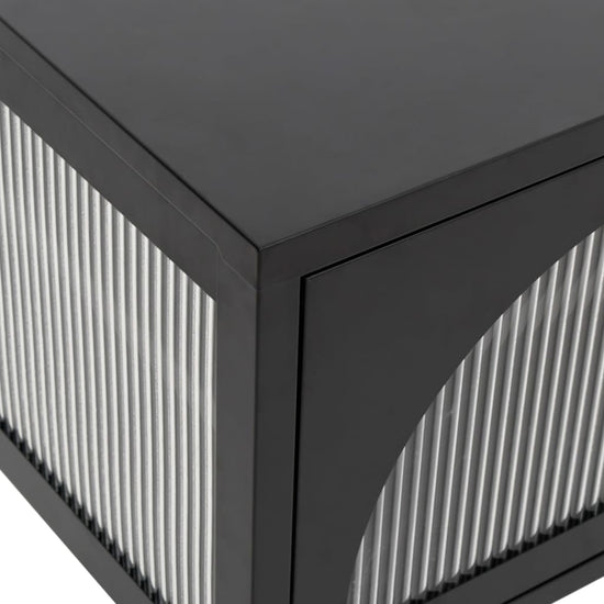 Tv-meubel 105x35x50 cm glas en staal zwart MeubelReus