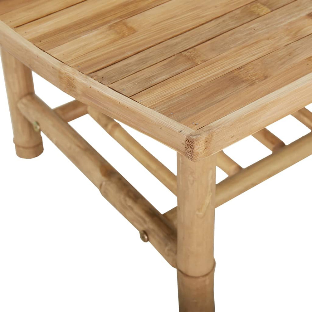 3-delige Loungeset met kussens bamboe crèmewit MeubelReus