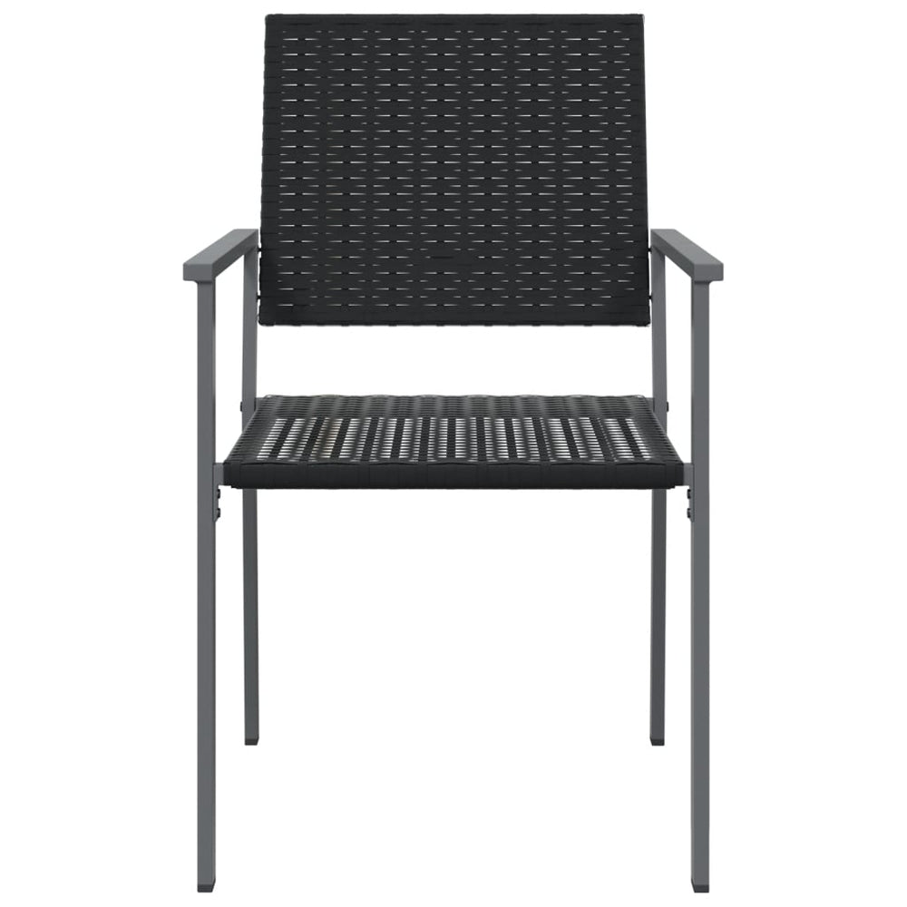 Tuinstoelen 2 st 54x62,5x89 cm poly rattan zwart MeubelReus