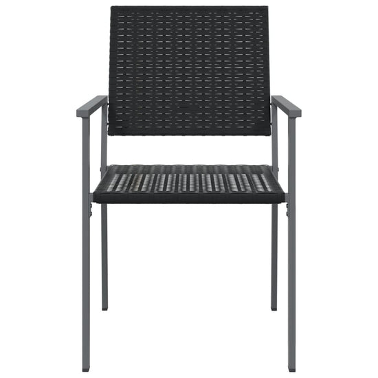 Tuinstoelen 2 st 54x62,5x89 cm poly rattan zwart MeubelReus