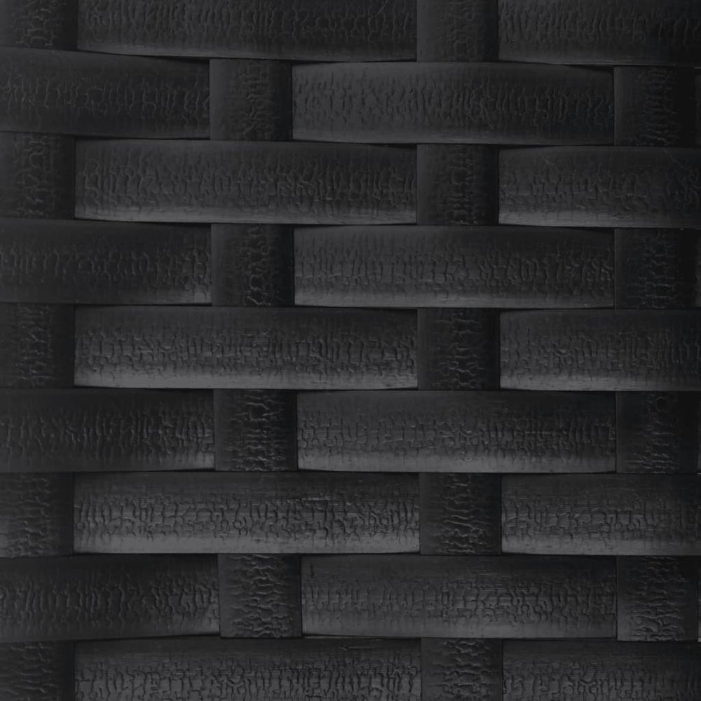 Tuinstoel met kussens verstelbaar poly rattan zwart MeubelReus