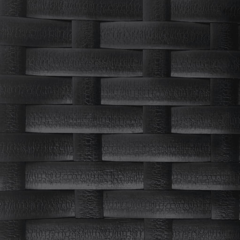 Tuinstoel met kussens verstelbaar poly rattan zwart MeubelReus