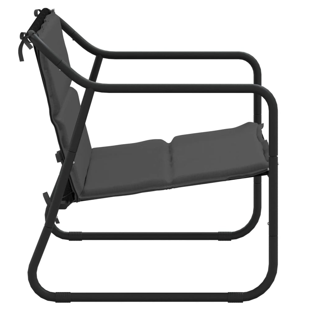 Tuinbank 2-zits met kussen staal antracietkleurig MeubelReus