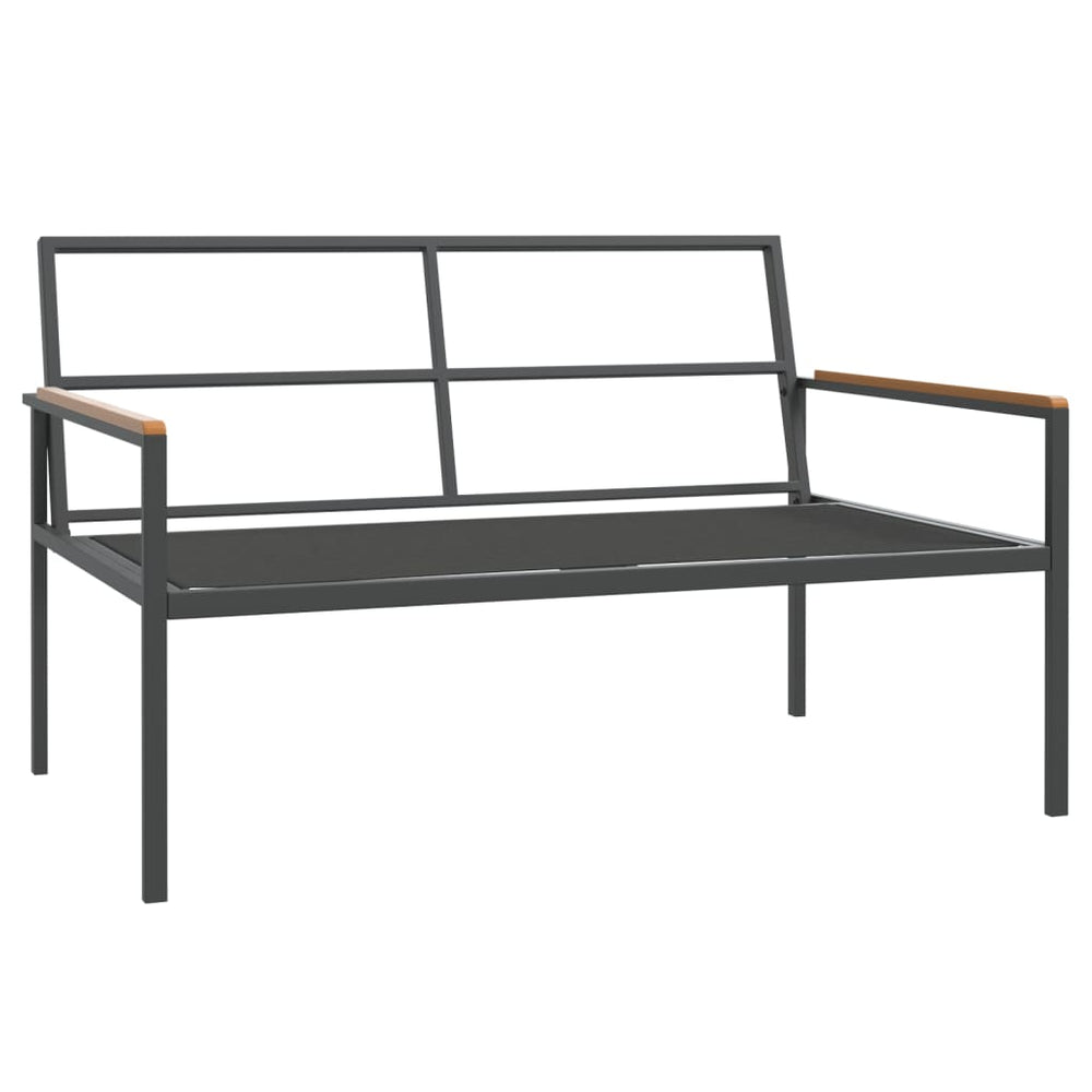 3-delige Loungeset met kussens staal antracietkleurig MeubelReus