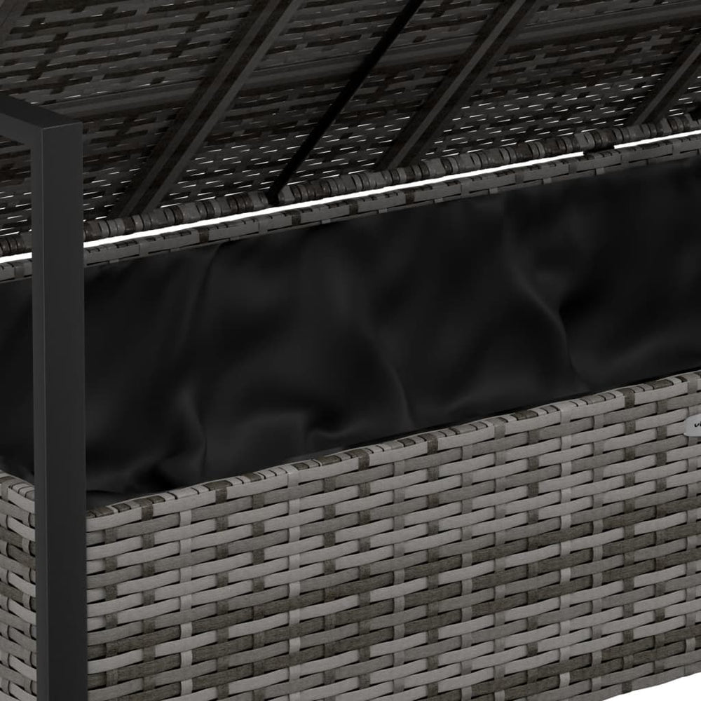 Tuinbank 2-zits met kussens poly rattan grijs MeubelReus