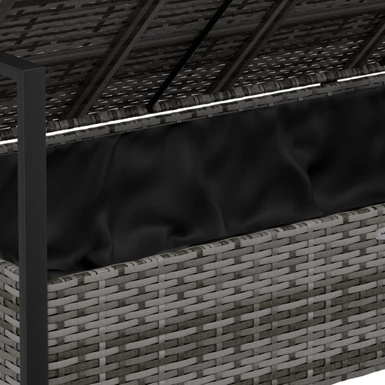 Tuinbank 2-zits met kussens poly rattan grijs MeubelReus