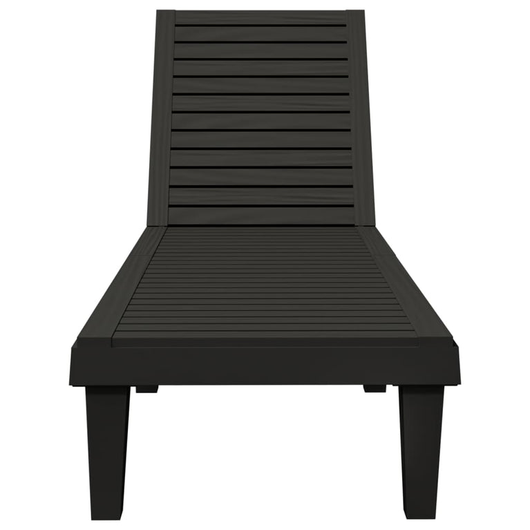 Ligbed 155x58x83 cm polypropeen zwart MeubelReus