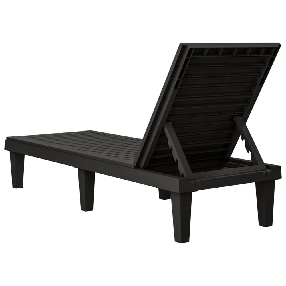 Ligbed 155x58x83 cm polypropeen zwart MeubelReus