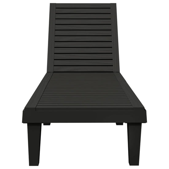 Ligbedden 2 st 155x58x83 cm polypropeen zwart MeubelReus