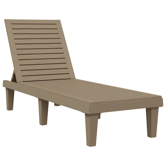 Ligbedden 2 st 155x58x83 cm polypropeen lichtbruin MeubelReus