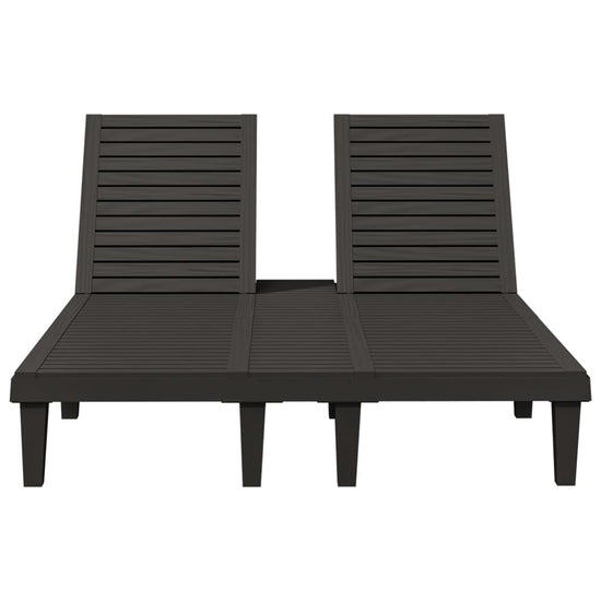 Ligbed tweepersoons 155x138x83 cm polypropeen zwart MeubelReus