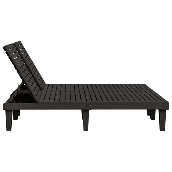 Ligbed tweepersoons 155x138x83 cm polypropeen zwart MeubelReus