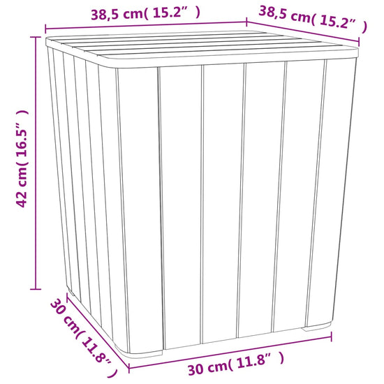 Tuintafel met afneembaar deksel polypropeen zwart MeubelReus