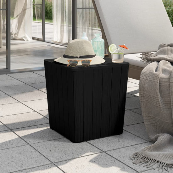 Tuintafel met afneembaar deksel polypropeen zwart MeubelReus
