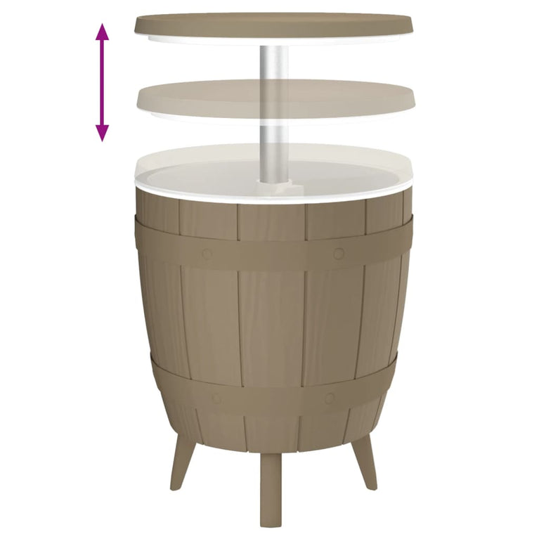 IJskoeltafel 3-in-1 polypropeen lichtbruin MeubelReus