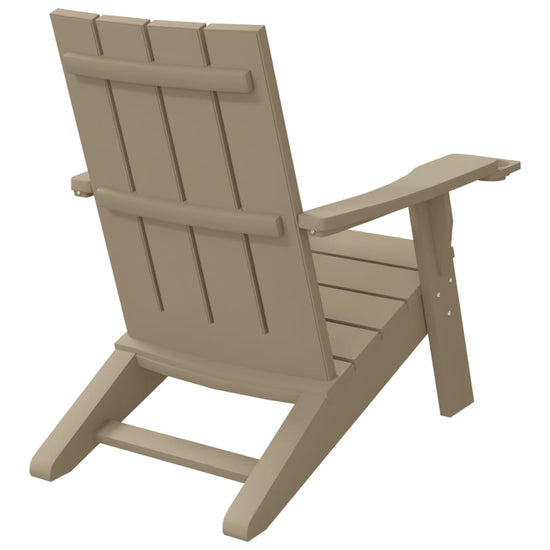 Tuinstoel Adirondack 75x88,5x89,5 cm polypropeen lichtbruin MeubelReus