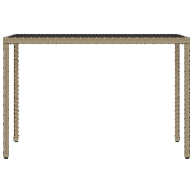 6-delige Tuinset met kussens poly rattan beige